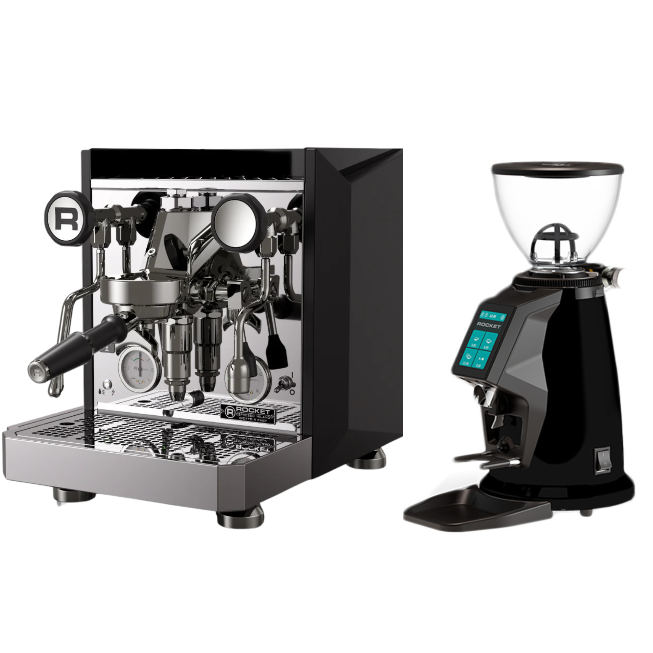 Rocket Espresso Giotto R FAST Black + Spluga Grinder package offer