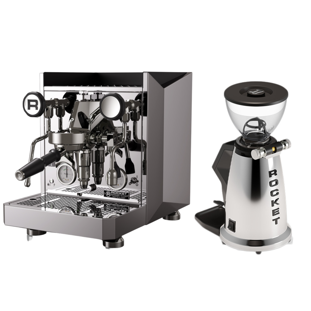 Giotto R FAST Chrome + Spluga Grinder package offer