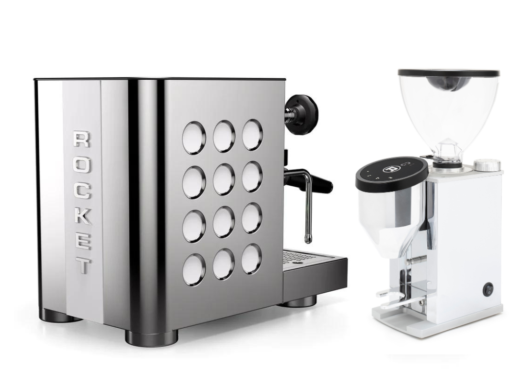 Appartamento TCA Steel White + Faustino Chrome Grinder package offer